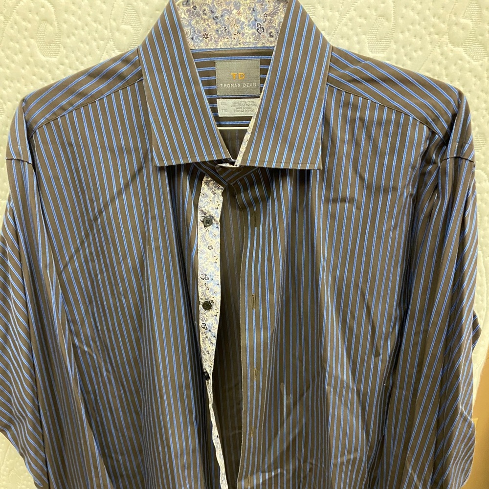 Thomas Dean Button Down Sport Shirt